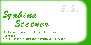 szabina stetner business card